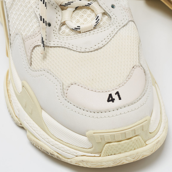 Balenciaga Tricolor Mesh and Leather Triple S Sneakers Size 41 - Picture 7 of 8